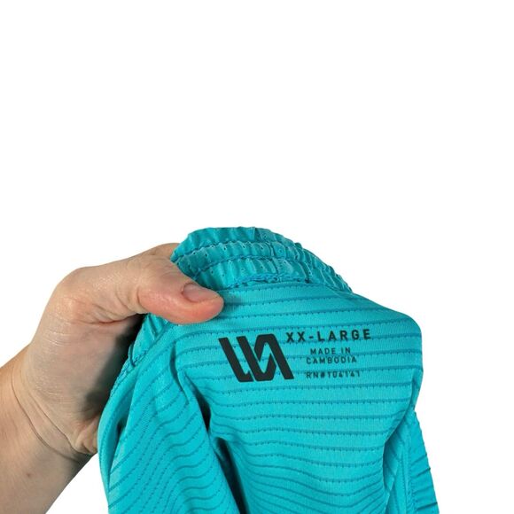 VRST Aqua Blue Lined Running Shorts Active Gym Workout Mens XXL - Picture 5 of 6